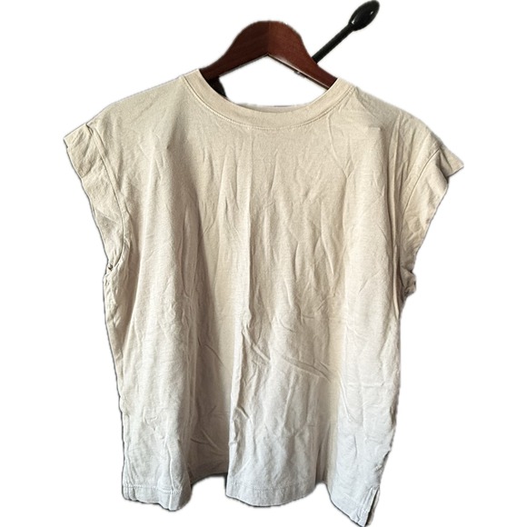 a new day Tops - A New Day Womens Tee Beige Cap Sleeve Cotton Modal T-Shirt Medium | Muscle